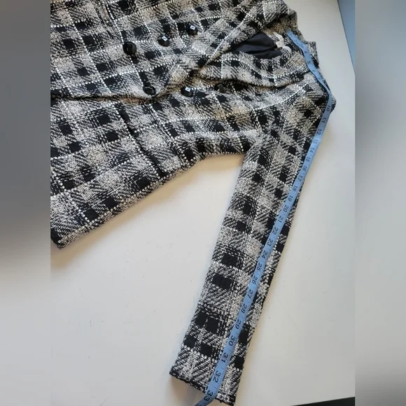 Veronica Beard Rhinestone Miller Dickey Plaid Tweed Jacket Size 2 Black - Picture 15 of 16